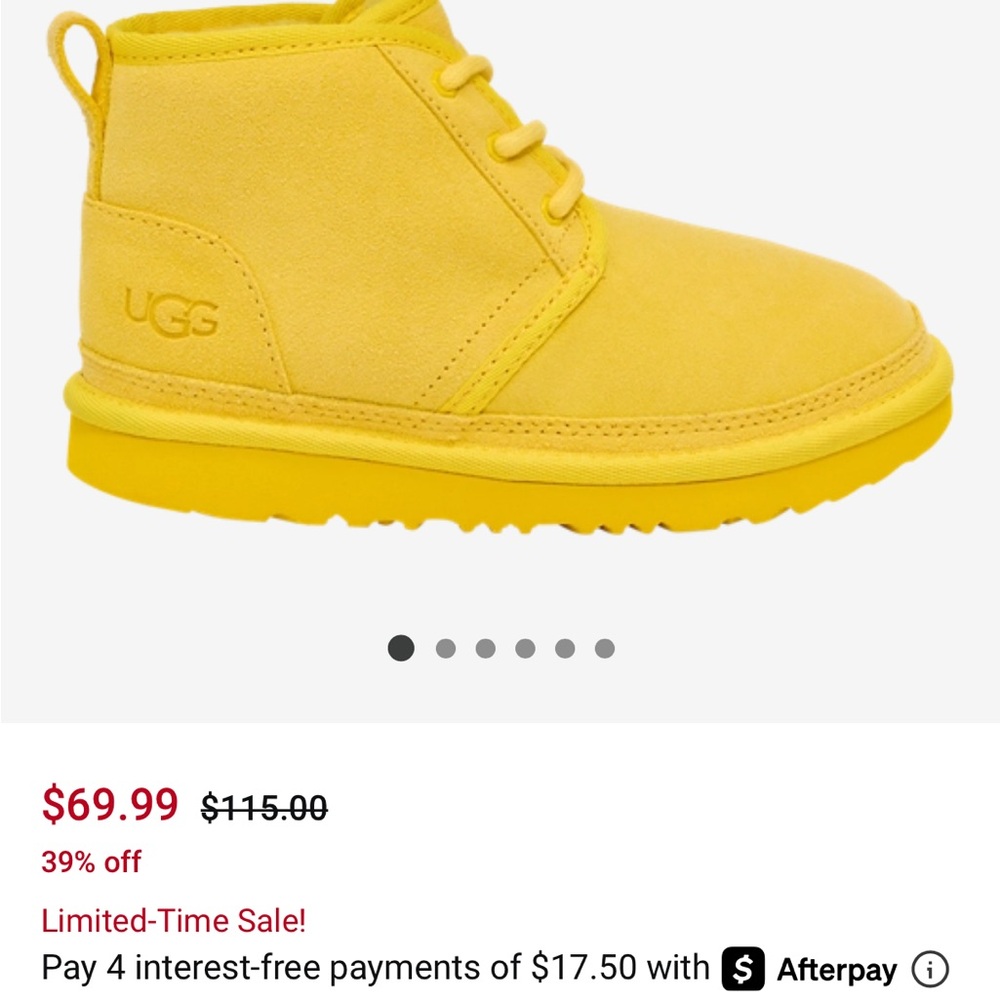 UGG Kids Bright Yellow Boots